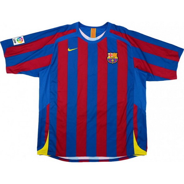 Tailandia Camiseta Barcelona Primera equipación Retro 2005 2006 Azul Rojo